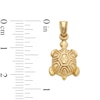 Thumbnail Image 3 of 10K Hollow Gold Puff Turtle Necklace Charm