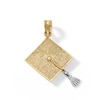 Thumbnail Image 0 of 10K Solid Gold Graduation Cap Two-Tone Necklace Charm