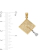 Thumbnail Image 3 of 10K Solid Gold Graduation Cap Two-Tone Necklace Charm