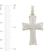 Thumbnail Image 1 of ​​​​​​​1/4 CT. T.W. Diamond Cross Necklace Charm in Sterling Silver with 14K Gold Plate