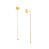Thumbnail Image 0 of 10K Gold Circle Post Chain Drop Earrings
