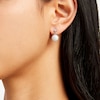Thumbnail Image 1 of Sterling Silver Pearl Shell and CZ Milgrain Drop Studs