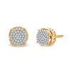 Thumbnail Image 0 of 10K Solid Gold 1/6 CT. T.W. Diamond Cuban Chain Round Studs