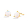 Thumbnail Image 0 of 10K Solid Gold Simulated Opal Rounded Studs