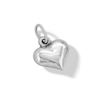 Thumbnail Image 2 of 10K Hollow White Gold Puffy Heart Charm