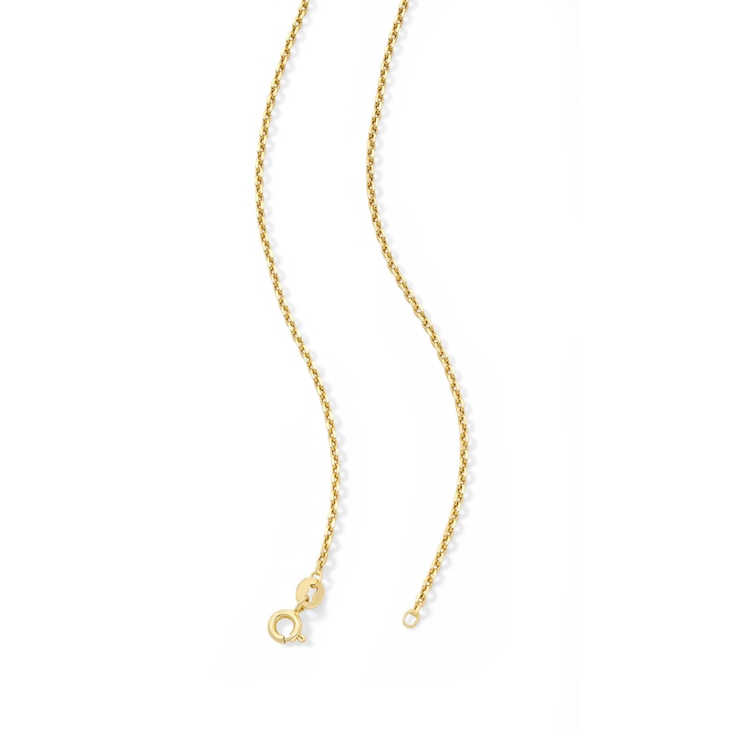 10K Hollow Gold Diamond-Cut Cable Chain Made in Italy