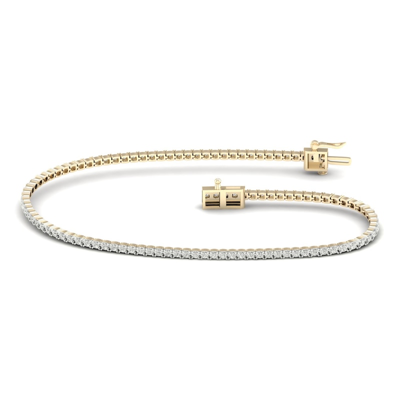 ​​​​​​​​​​​​​​10K Solid Gold 1/2 CT. T.W. Lab-Created Diamond Tennis Bracelet