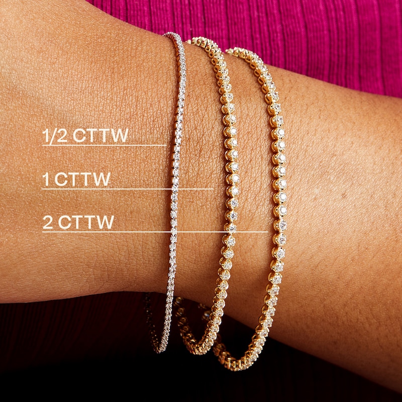​​​​​​​​​​​​​​10K Solid Gold 1/2 CT. T.W. Lab-Created Diamond Tennis Bracelet