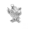 Thumbnail Image 0 of 10K Solid White Gold Eagle Necklace Charm