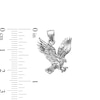 Thumbnail Image 3 of 10K Solid White Gold Eagle Necklace Charm