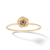 Thumbnail Image 0 of 10K Solid Gold Lab-Created Sapphire Morning Glory Ring