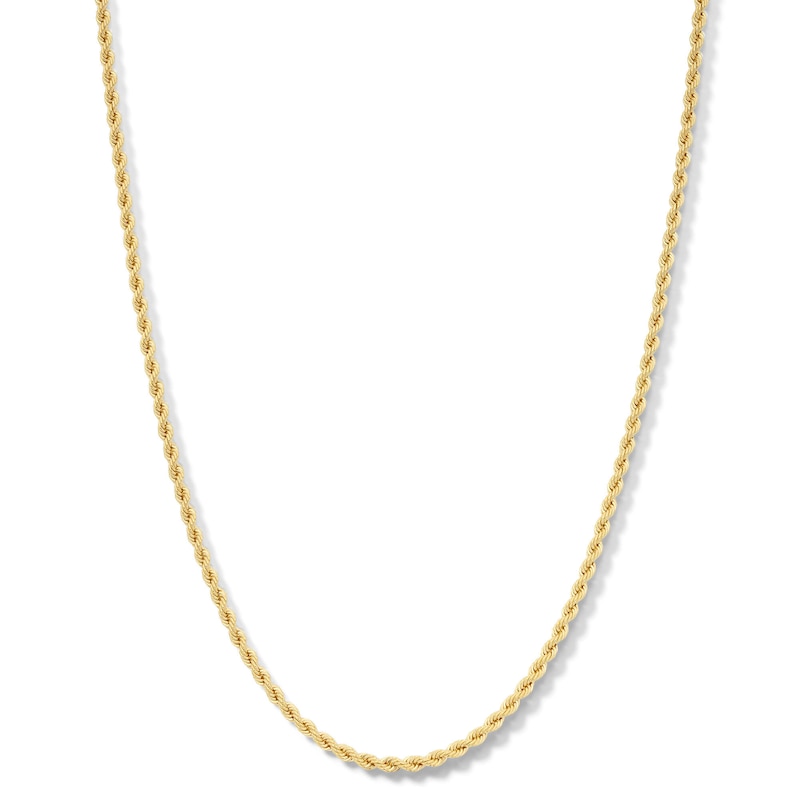 14K Hollow Gold Rope Chain - 22"