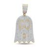 Thumbnail Image 0 of 14K Gold Plated 1/20 CT. T.W. Diamond Ghost Charm