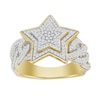 Thumbnail Image 0 of 10K Solid Gold 3/4 CT. T.W. Diamond Tiered Star Chain Link Ring