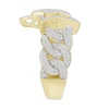 Thumbnail Image 2 of 10K Solid Gold 3/4 CT. T.W. Diamond Tiered Star Chain Link Ring