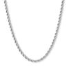 Thumbnail Image 0 of 10K Hollow White Gold Rope Chain - 26"
