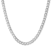 Thumbnail Image 0 of 10K Solid White Gold Curb Chain - 22"