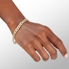 Thumbnail Image 2 of 14K Hollow Gold Curb Chain Bracelet - 7.5"