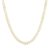 Thumbnail Image 0 of 14K Semi-Solid Gold Diamond-Cut Rounded Curb Chain - 20"