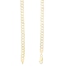 Thumbnail Image 1 of 14K Semi-Solid Gold Diamond-Cut Rounded Curb Chain - 20"