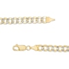 Thumbnail Image 2 of 14K Semi-Solid Gold Diamond-Cut Curb Two-Tone Chain - 20"