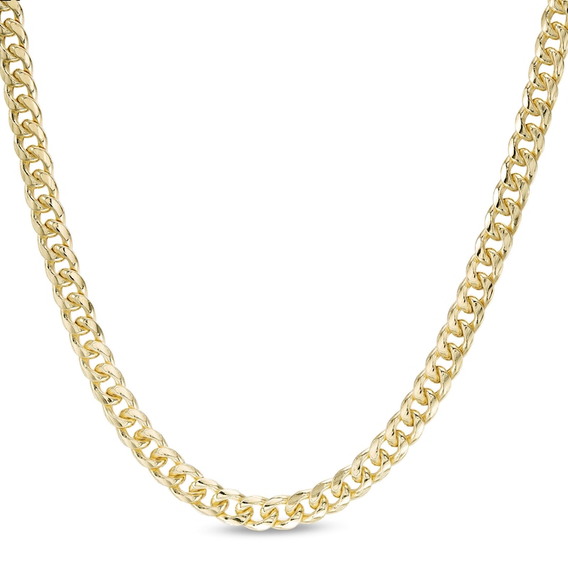 14K Semi-Solid Gold Miami Curb Chain - 20"