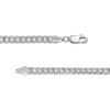Thumbnail Image 2 of 10K Semi-Solid White Gold Cuban Chain - 20"