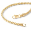 Thumbnail Image 1 of 14K Hollow Gold Rope Chain Bracelet - 7"
