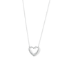 Thumbnail Image 0 of ​​​​​​​Sterling Silver CZ Open Heart Pendant Necklace