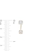 Thumbnail Image 1 of ​​​​​​​10K Semi-Solid Gold CZ Double Stone Telephone Studs