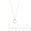 Thumbnail Image 3 of 10K Solid Gold CZ Open Circle Necklace