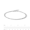 Thumbnail Image 1 of Sterling Silver Long Box Chain Anklet Made in Italy - 10"