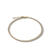 Thumbnail Image 0 of ​​​​​​​10K Hollow Gold Diamond-Cut Curb Chain Anklet Made in Italy - 9"
