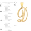 Thumbnail Image 1 of 10K Solid Gold Diamond Cut Script Letter D Charm