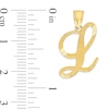Thumbnail Image 1 of 10K Solid Gold Diamond Cut Script Letter L Charm