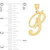 Thumbnail Image 1 of 10K Solid Gold Diamond Cut Script Letter P Charm