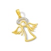 Thumbnail Image 0 of 18K Gold Plated Diamond Accent Angel Necklace Charm