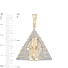Thumbnail Image 1 of 14K Solid Gold 1/10 CT. T.W. Diamond Pharaoh in Pyramid Necklace Charm