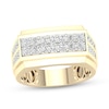 Thumbnail Image 0 of ​​​​​​​​​​​​​​10K Solid Gold 1 CT. T.W. Lab-Created Diamond Double Row Ring