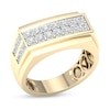 Thumbnail Image 1 of ​​​​​​​​​​​​​​10K Solid Gold 1 CT. T.W. Lab-Created Diamond Double Row Ring